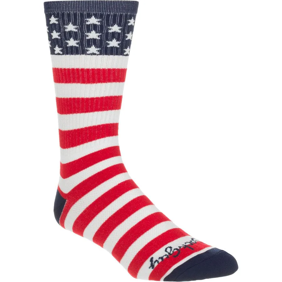 SOCKGUY CREW USA FLAG SOCKS - 6 INCH