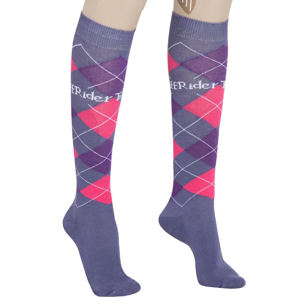 TuffRider Argyle Knee Hi Socks