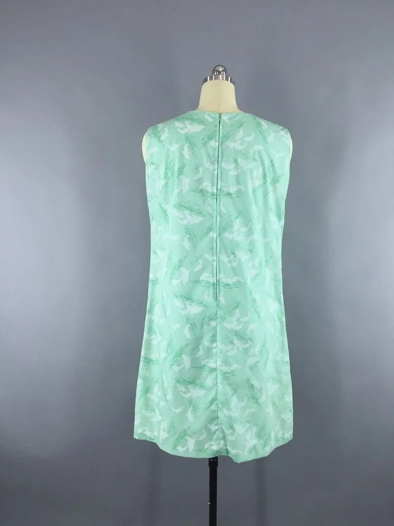 Vintage Dolphin Print Summer Dress