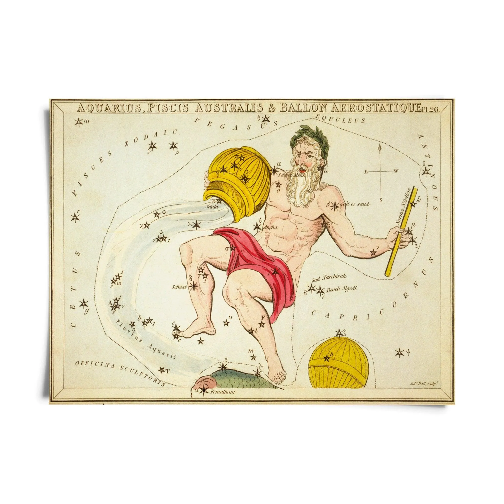 Vintage Zodiac Sign Astrology Print