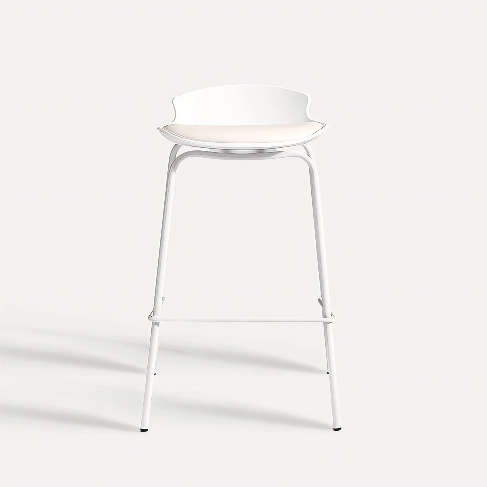 WINSTON Minimalist White Bar Stool